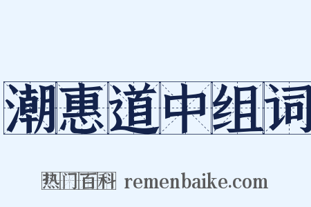 潮惠道中组词是什么意思的图片